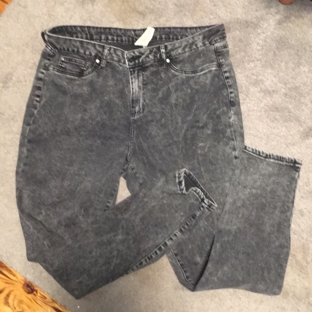 Black stone washed jeans